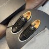 sy_no_F85463574ED27270584A0B89886274BB_7 Black Croc-Embossed Leather 3D Logo Low-Top Sneakers