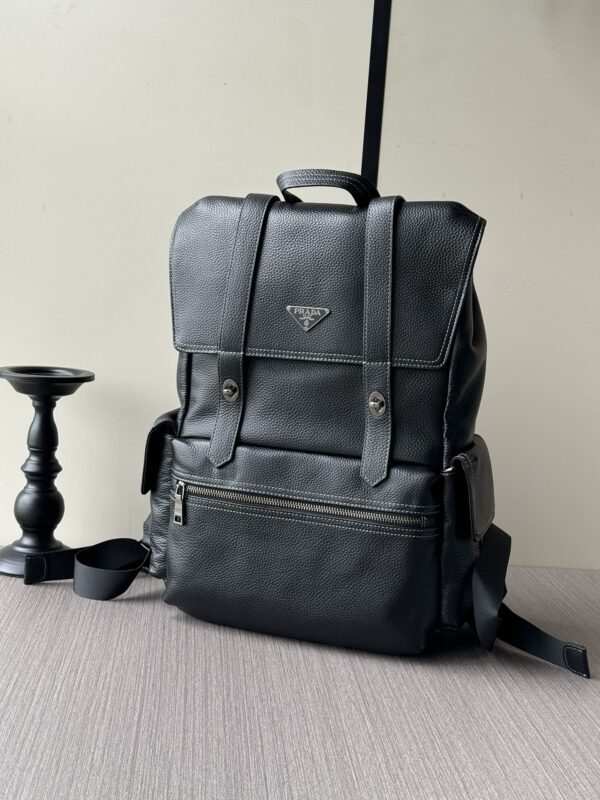 Prada Large Leather Handheld Backpack – Black
