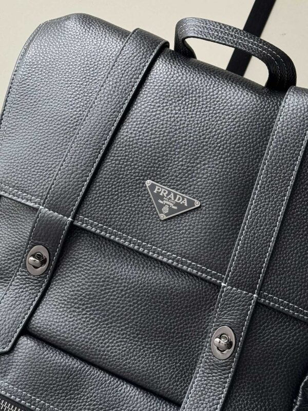 Prada Large Leather Handheld Backpack – Black