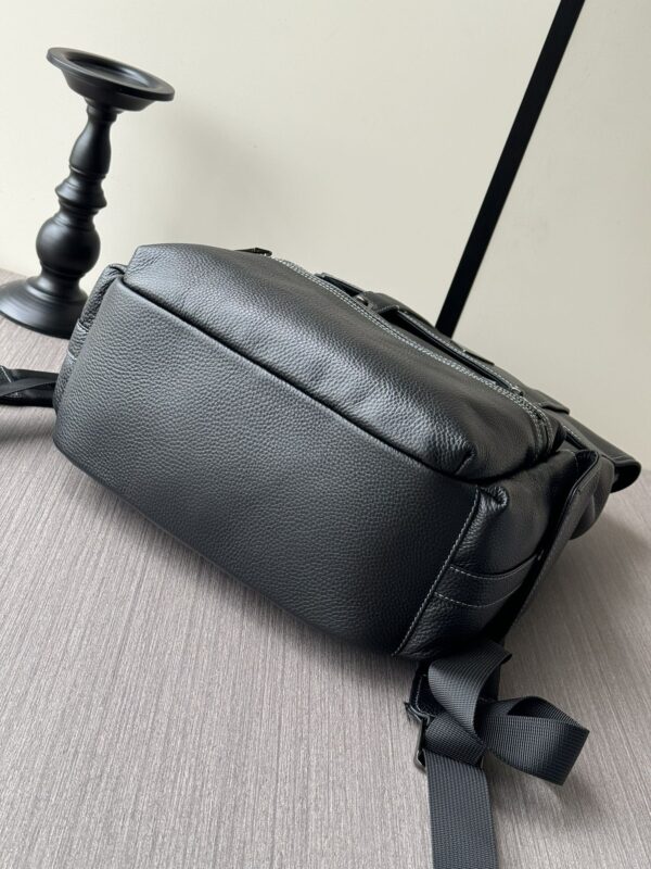 Prada Large Leather Handheld Backpack – Black