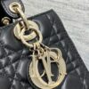 sy_no_FA26B0491A4CEFDD6E037B82035A0078_2 Dior Black and Gold Lambskin 5-Gusset Lady Dior Bag