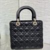 sy_no_FA26B0491A4CEFDD6E037B82035A0078_4 Dior Black and Gold Lambskin 5-Gusset Lady Dior Bag