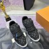 Louis Vuitton LV Trainer Maxi Black Crystal-Embellished Sneakers