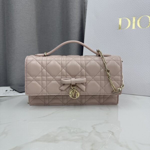 My Dior Mini Pearl Chain Bag – Pink Lambskin Bow
