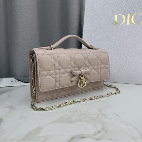 My Dior Mini Pearl Chain Bag – Pink Lambskin Bow