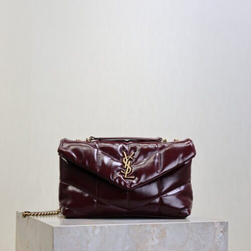sy_no_FBC439C90848D8826A4A4133BAFBB048_0 YSL Loulou Mini Double-Chain Bag – Burgundy Waxed Leather