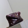 YSL Loulou Mini Double-Chain Bag – Burgundy Waxed Leather
