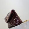 YSL Loulou Mini Double-Chain Bag – Burgundy Waxed Leather