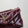 YSL Loulou Mini Double-Chain Bag – Burgundy Waxed Leather