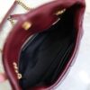 YSL Loulou Mini Double-Chain Bag – Burgundy Waxed Leather