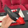 Black & Red Two-Tone Slingback Low-Heel Shoes