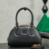 Miu Miu Women's Arcadie Calfskin Bowling Bag – Vintage-Style Shell Bag (Suitable for Commuting; Shoulder, Crossbody, or Hand-Carry)
