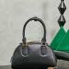 Miu Miu Women's Arcadie Calfskin Bowling Bag – Vintage-Style Shell Bag (Suitable for Commuting; Shoulder, Crossbody, or Hand-Carry)