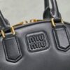 Miu Miu Women's Arcadie Calfskin Bowling Bag – Vintage-Style Shell Bag (Suitable for Commuting; Shoulder, Crossbody, or Hand-Carry)