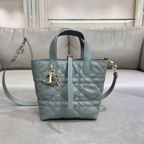 Dior Toujours Small Vertical Tote Bag in Cannage Calfskin (Basket-style) – Shoulder & Crossbody