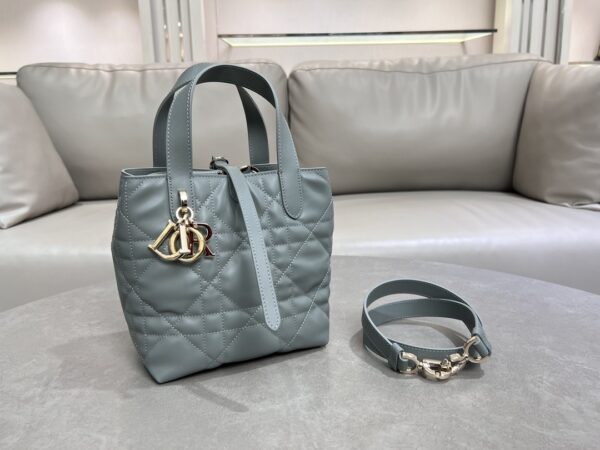 Dior Toujours Small Vertical Tote Bag in Cannage Calfskin (Basket-style) – Shoulder & Crossbody