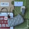 Matelassé Leather Handbag – Blue