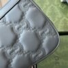 Matelassé Leather Handbag – Blue
