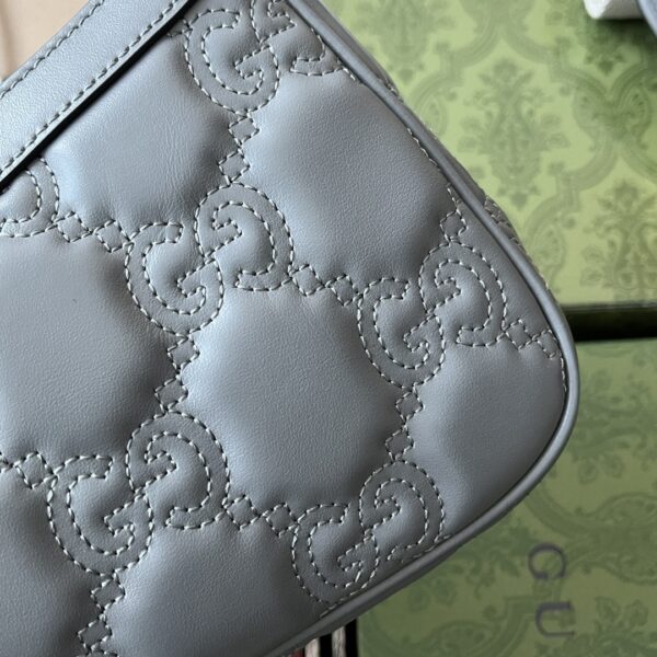 Matelassé Leather Handbag – Blue