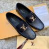sy_no_FCAF9AC91EA9B1EFD71483694D72B468_1 Black & Deep Blue Calfskin Driving Loafers