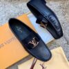 sy_no_FCAF9AC91EA9B1EFD71483694D72B468_2 Black & Deep Blue Calfskin Driving Loafers