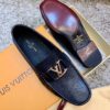 sy_no_FCAF9AC91EA9B1EFD71483694D72B468_4 Black & Deep Blue Calfskin Driving Loafers