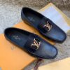 sy_no_FCAF9AC91EA9B1EFD71483694D72B468_5 Black & Deep Blue Calfskin Driving Loafers