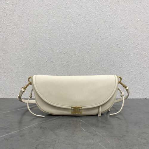 Halfmoon Small Shoulder Bag – Cotton White
