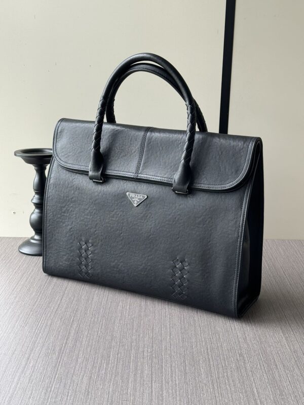 sy_no_FD39A5D934E4432CDB02F99A45DD1669_0 Prada-Inspired Large Leather Briefcase – Black