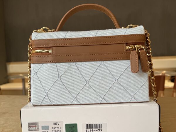 sy_no_FEFEC548214766D496EEAA707D1FFB29_2 Chanel Women's Quilted Washed Canvas & Denim Chain Shoulder/Handbag