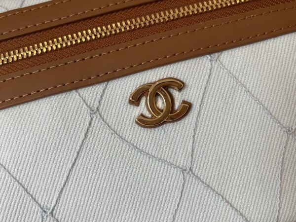 sy_no_FEFEC548214766D496EEAA707D1FFB29_6 Chanel Women's Quilted Washed Canvas & Denim Chain Shoulder/Handbag