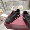 Gucci Black Leather Low-Top Sneaker with Green/Red Web Tag