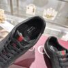 Gucci Black Leather Low-Top Sneaker with Green/Red Web Tag