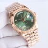 sy_no_008F2DD0E7BC8FA089941C18903D11B1_2 ROLEX Rolex Dog Tooth Ring Week Calendar Automatic Mechanical Movement Date/Week Display Waterproof Men's Watch Swiss Watch Green Dial Platinum Case
