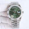 sy_no_008F2DD0E7BC8FA089941C18903D11B1_3 ROLEX Rolex Dog Tooth Ring Week Calendar Automatic Mechanical Movement Date/Week Display Waterproof Men's Watch Swiss Watch Green Dial Platinum Case