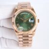 sy_no_008F2DD0E7BC8FA089941C18903D11B1_5 ROLEX Rolex Dog Tooth Ring Week Calendar Automatic Mechanical Movement Date/Week Display Waterproof Men's Watch Swiss Watch Green Dial Platinum Case