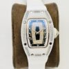 sy_no_00CC0987160F17629F3E723283F6AEE6_0 RICHARD MILLE ladies' series automatic mechanical movement with diamond studded white dial, ceramic case, rubber strap
