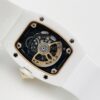sy_no_00CC0987160F17629F3E723283F6AEE6_6 RICHARD MILLE ladies' series automatic mechanical movement with diamond studded white dial, ceramic case, rubber strap