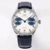 IWC Portugal series automatic mechanical movement blue panda dial waterproof date power reserve display men's watch Swiss watch white dial stainless steel case crocodile leather strap