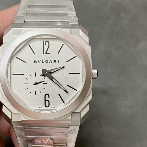 BVLGARI OCTO watch with automatic mechanical movement and stainless steel strap