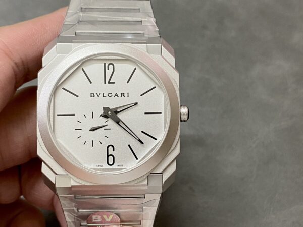 sy_no_014569372C4F495B502DDBD2754B8B8F_0 BVLGARI OCTO watch with automatic mechanical movement and stainless steel strap