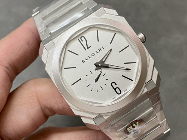 sy_no_014569372C4F495B502DDBD2754B8B8F_1 BVLGARI OCTO watch with automatic mechanical movement and stainless steel strap