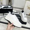 sy_no_01621E16CAFAD214C747CBB7D37737FB_4 Chanel White-Black Mixed-Material Platform Low-Top Sneaker with Embossed CC Logo