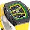 sy_no_021EC48390FEEF7EA86E872B3E3CCF1D_2 RICHARD MILLE Manual Mechanical Movement RICHARD MILLE Hollow Dial Ceramic Case Carbon Fiber Strap