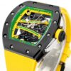 sy_no_021EC48390FEEF7EA86E872B3E3CCF1D_3 RICHARD MILLE Manual Mechanical Movement RICHARD MILLE Hollow Dial Ceramic Case Carbon Fiber Strap