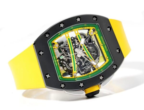 sy_no_021EC48390FEEF7EA86E872B3E3CCF1D_4 RICHARD MILLE Manual Mechanical Movement RICHARD MILLE Hollow Dial Ceramic Case Carbon Fiber Strap