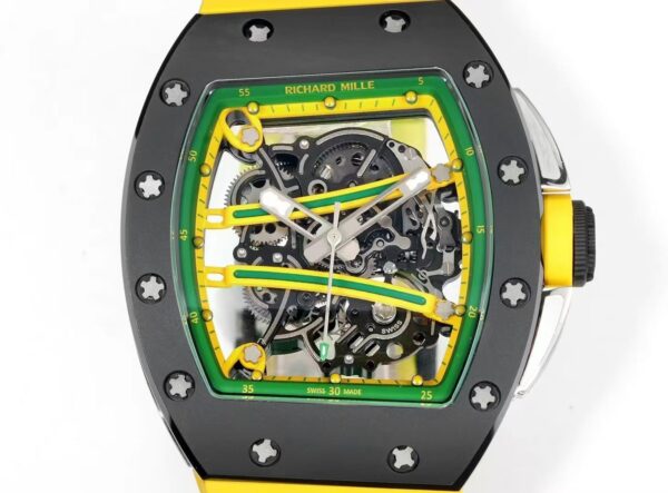 sy_no_021EC48390FEEF7EA86E872B3E3CCF1D_5 RICHARD MILLE Manual Mechanical Movement RICHARD MILLE Hollow Dial Ceramic Case Carbon Fiber Strap