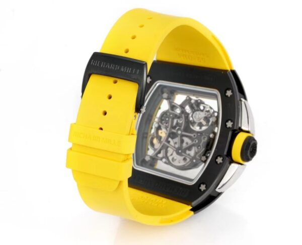 sy_no_021EC48390FEEF7EA86E872B3E3CCF1D_8 RICHARD MILLE Manual Mechanical Movement RICHARD MILLE Hollow Dial Ceramic Case Carbon Fiber Strap
