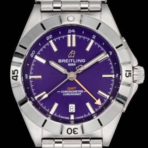 sy_no_02457C2645B280171896A966CF1CE3BA_0 BREITLING Breitling Mechanical Timing Series Automatic Mechanical Movement 200m Waterproof Fashion Popular Men's Watch Swiss Watch 40mm Purple Dial Stainless Steel Case Stainless Steel Strap