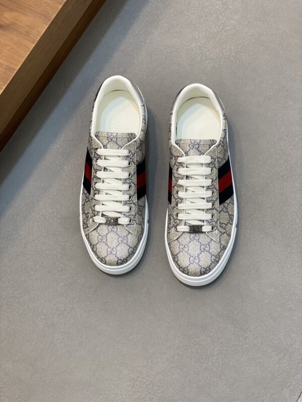 sy_no_02F3AE58E76C3EF09C8017DB42AD51E3_0 Gucci Beige GG Monogram Web Low-Top Sneaker